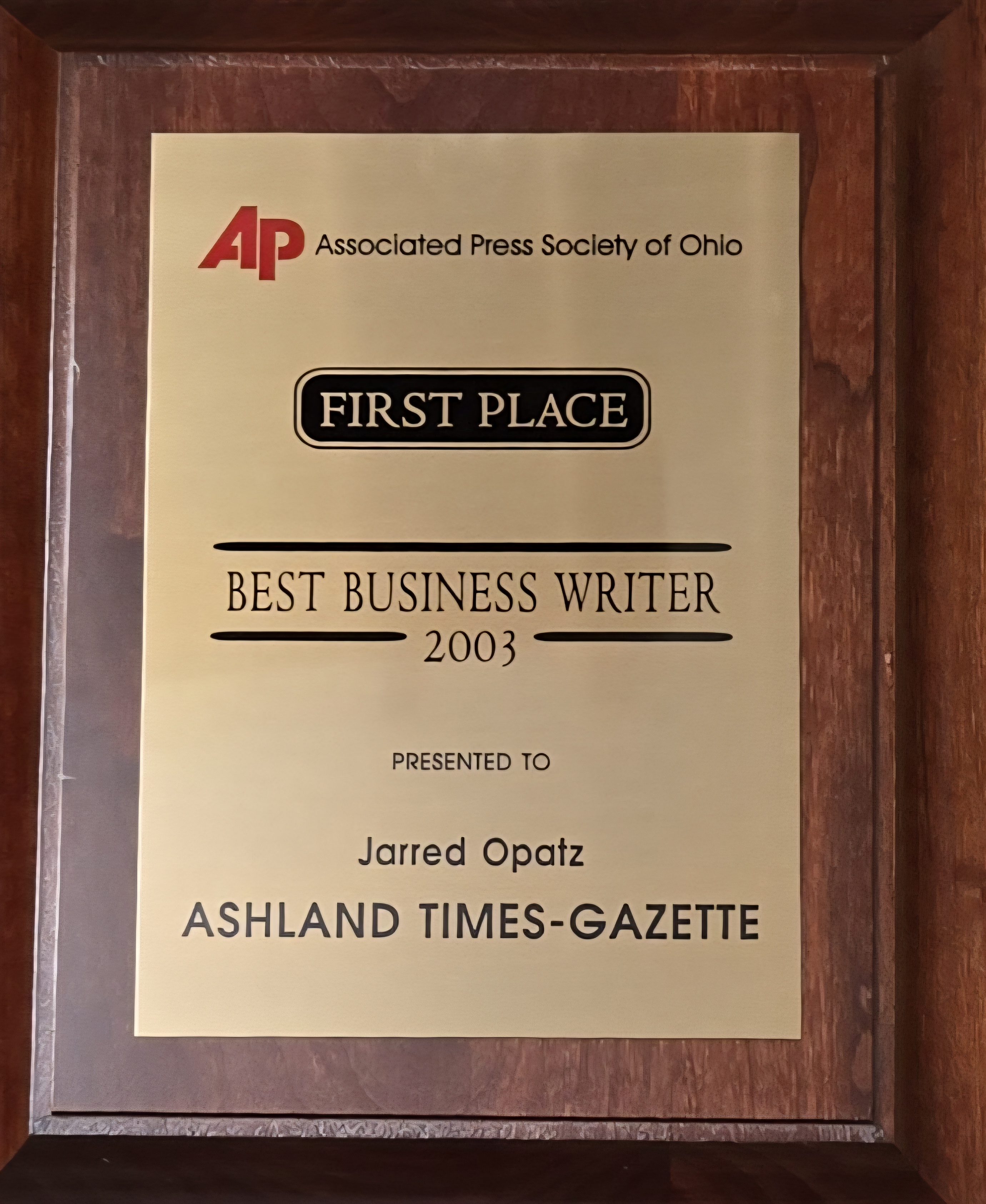 2003 Best Business Writer