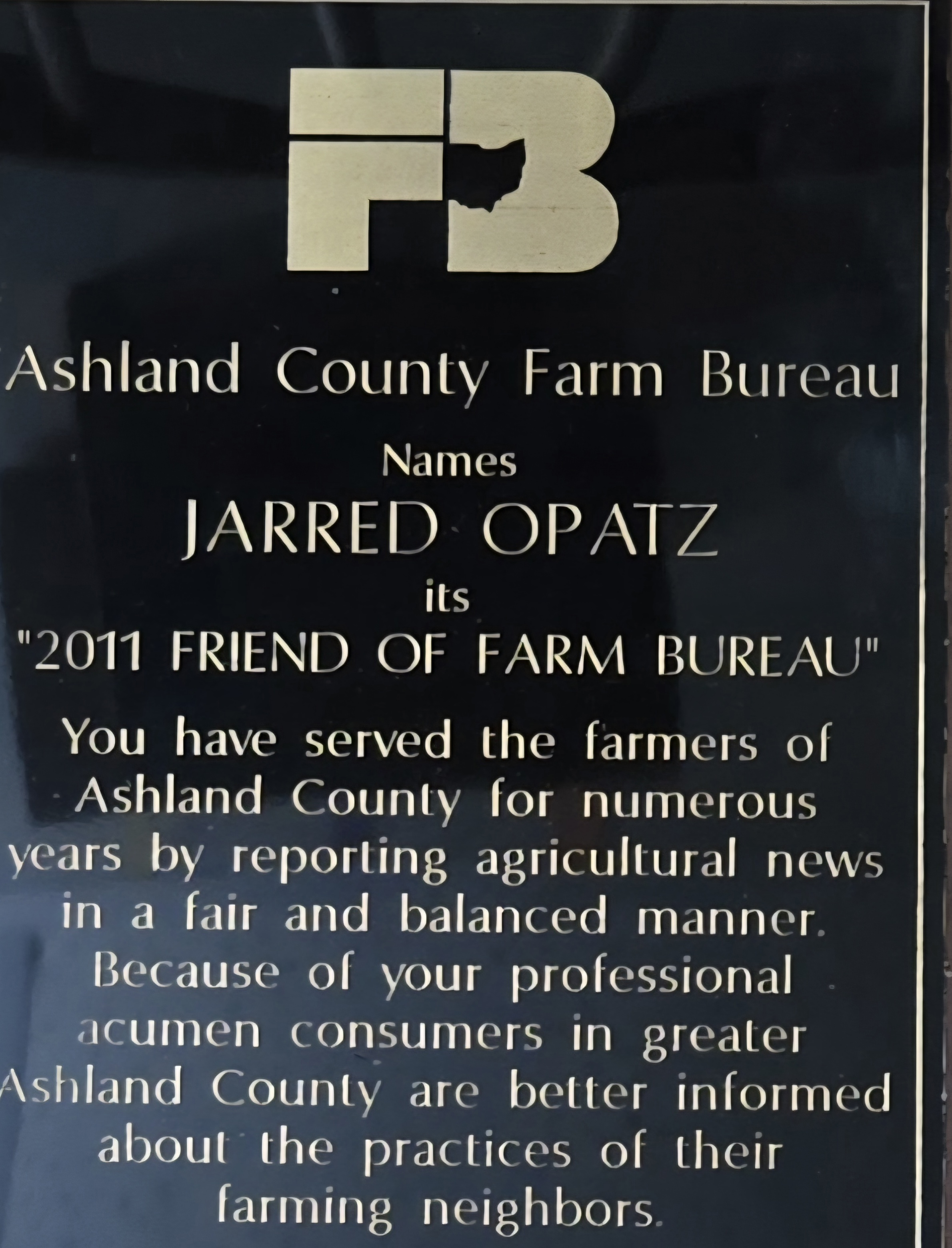 2011 Friend of Farm Bureau